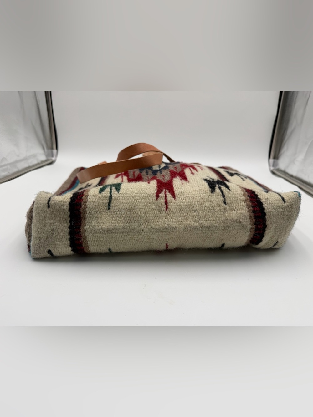 El Paso Saddleblanket woven wool tote bag - Picture 4 of 5